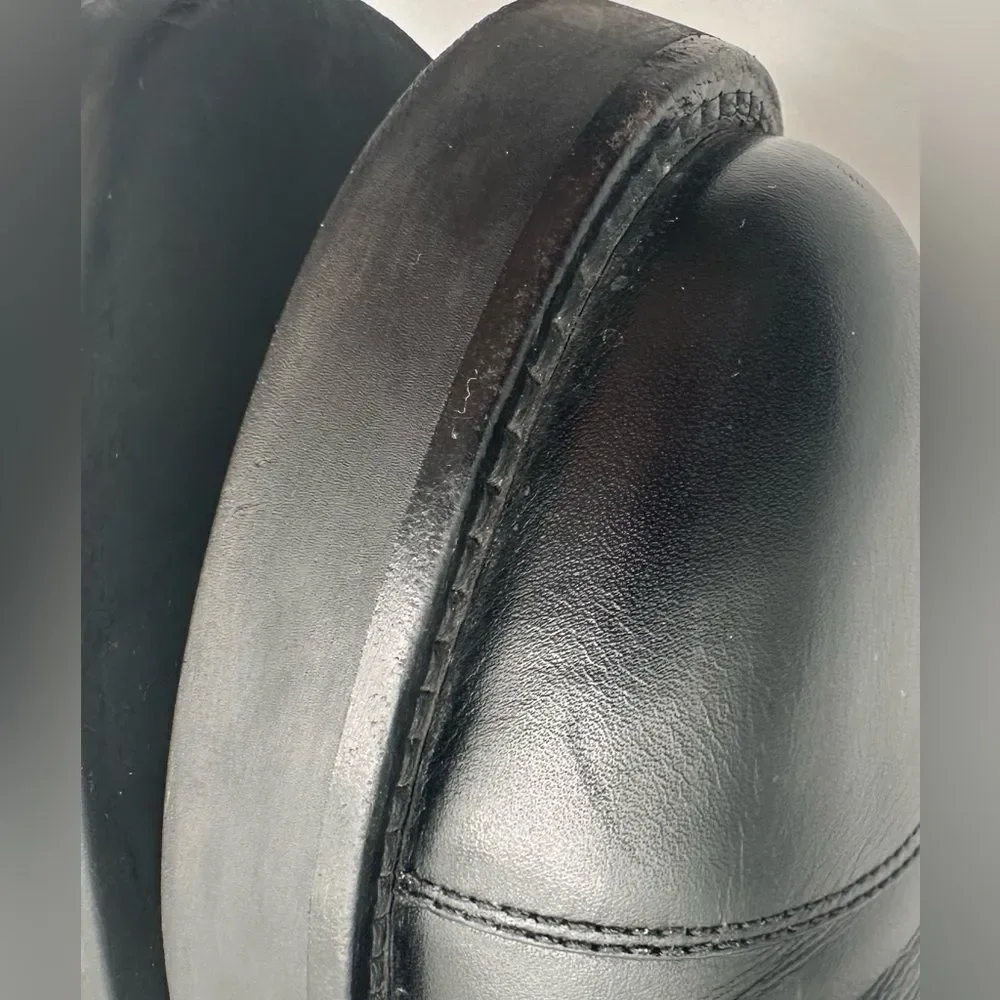 Louis Vuitton Wonderland Ranger Combat Moto Boots Black Leather LV Logo EU 38.5